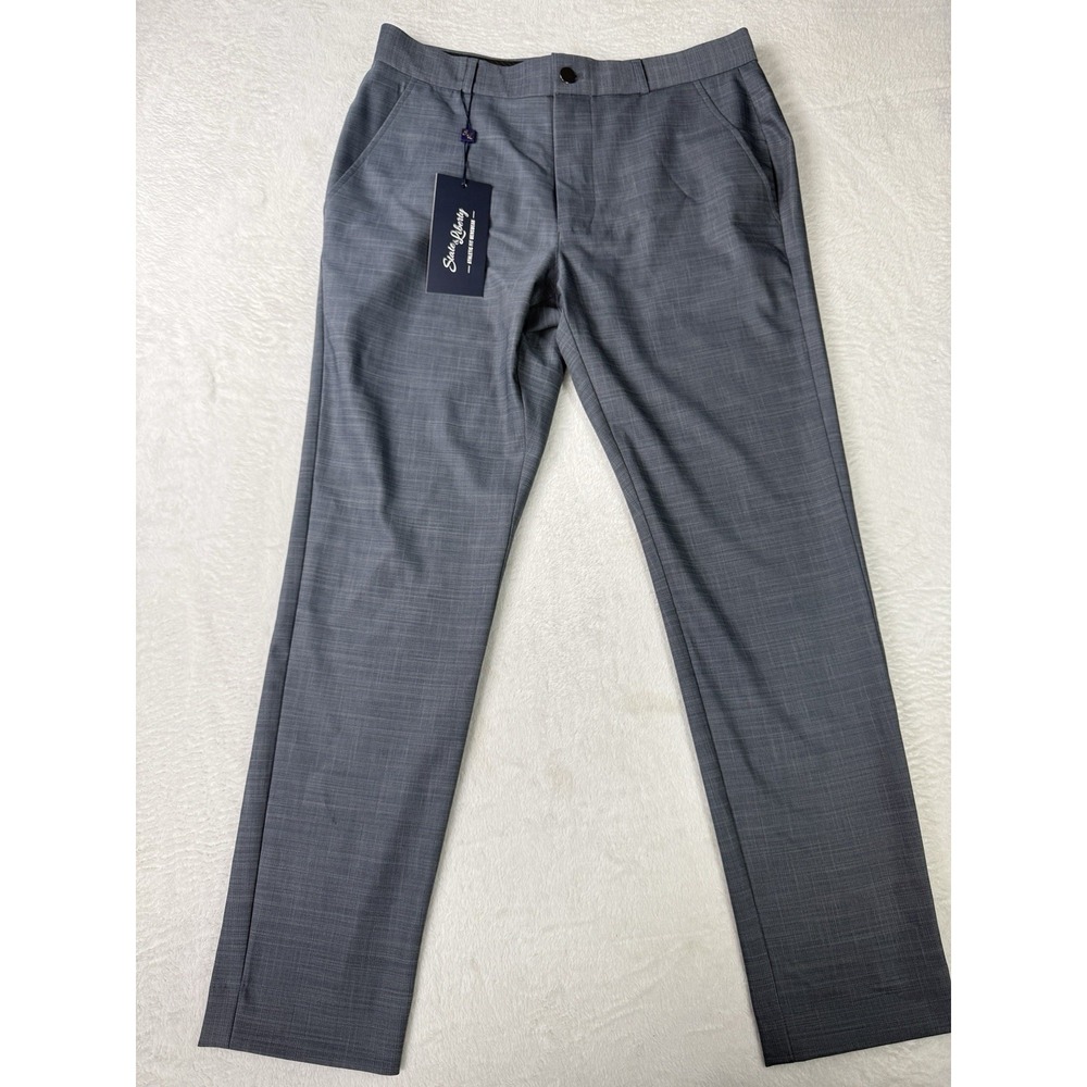 State & LIberty Mens Pants 32x29 Gray Blue Heathered 4 Way Stretch Wicking NWT